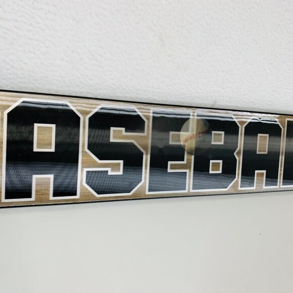 Baseball Wall Sign Decor Hologram Sports Bedroom Game Room Man Cave Plaque Gift - Picture 6 of 13